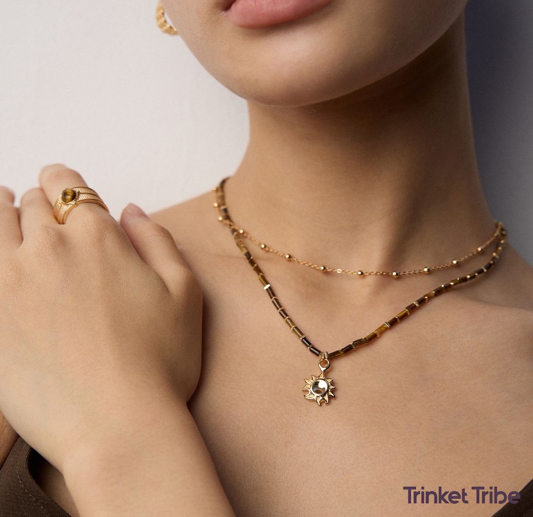 Golden Duo_ Necklace & Matching Ring