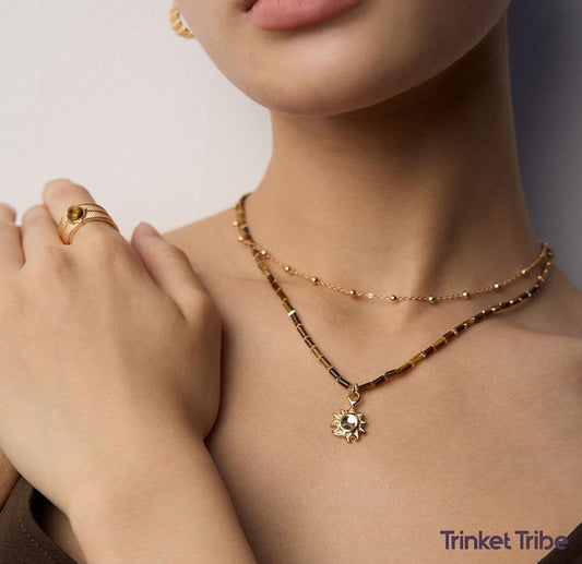 Golden Duo_ Necklace & Matching Ring